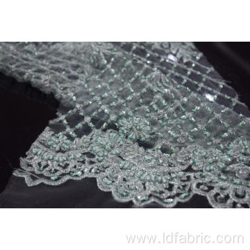 100%POLYESTER EMBROIDERED MESH FABRIC